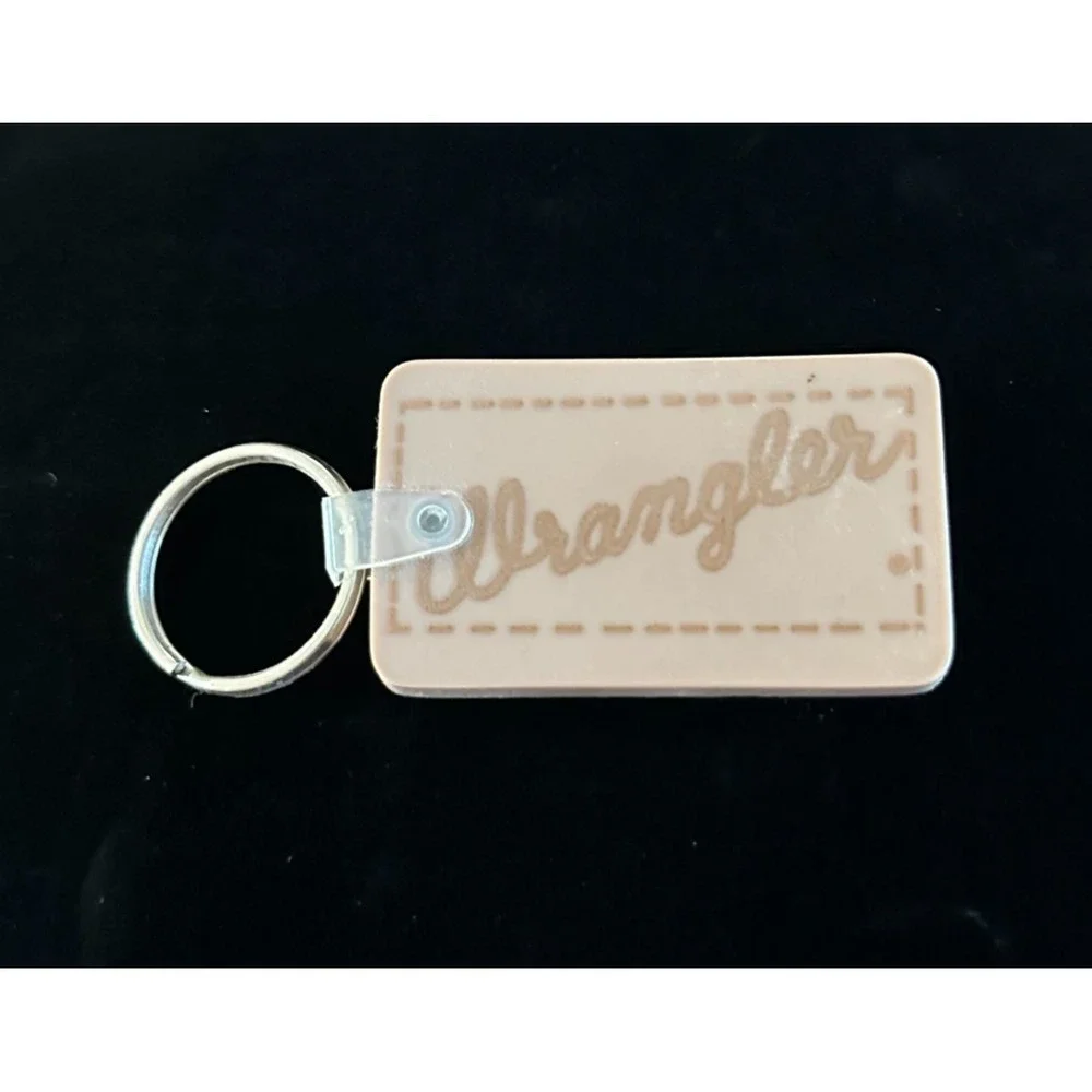 Vintage Wrangler‎ Jeans Rubber Keychain Back Pocket Design Key Ring